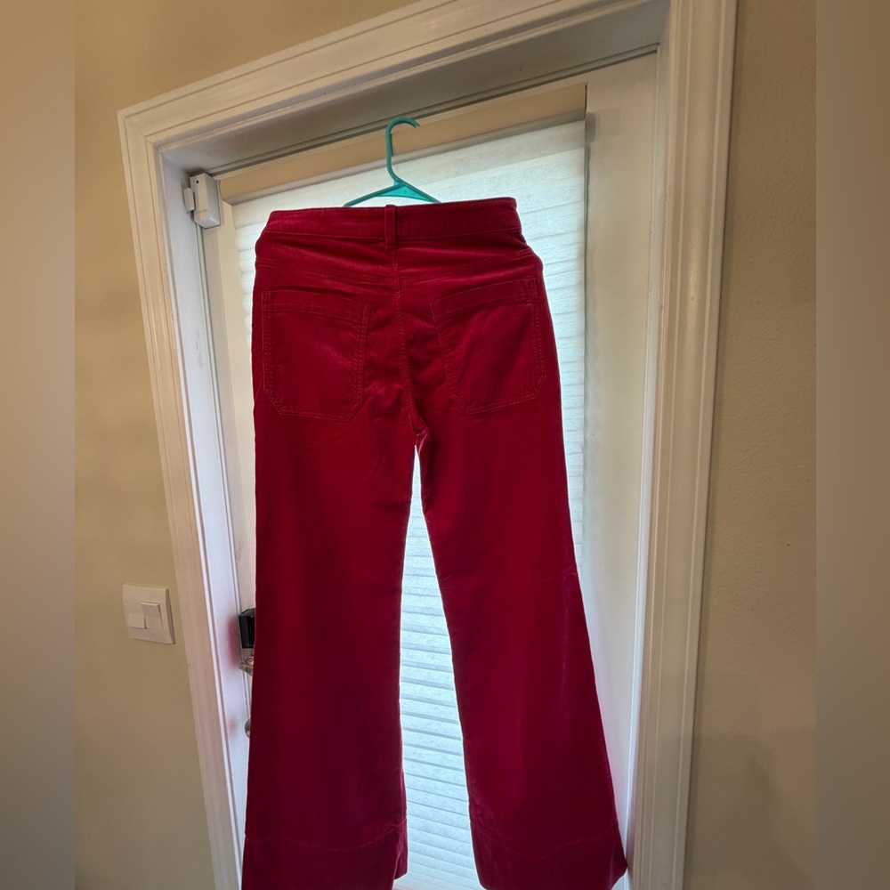 Pilcro Pink Corduroy Wide-Leg Pants